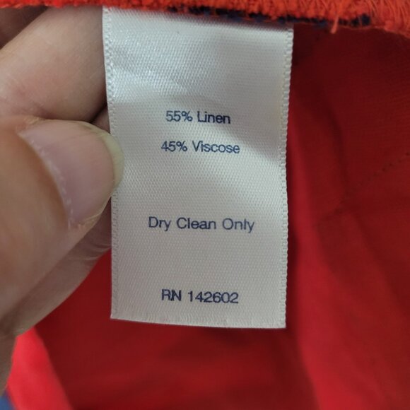 Sail to Sable Tunic Dress Womens Large‎ Red Blue Sleeveless Linen Blend Nautical - Picture 7 of 12